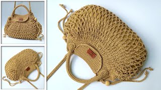 CROCHET NET BAG  LATEST MODEL CROCHET BAG TUTORIAL FOR BEGINNERS