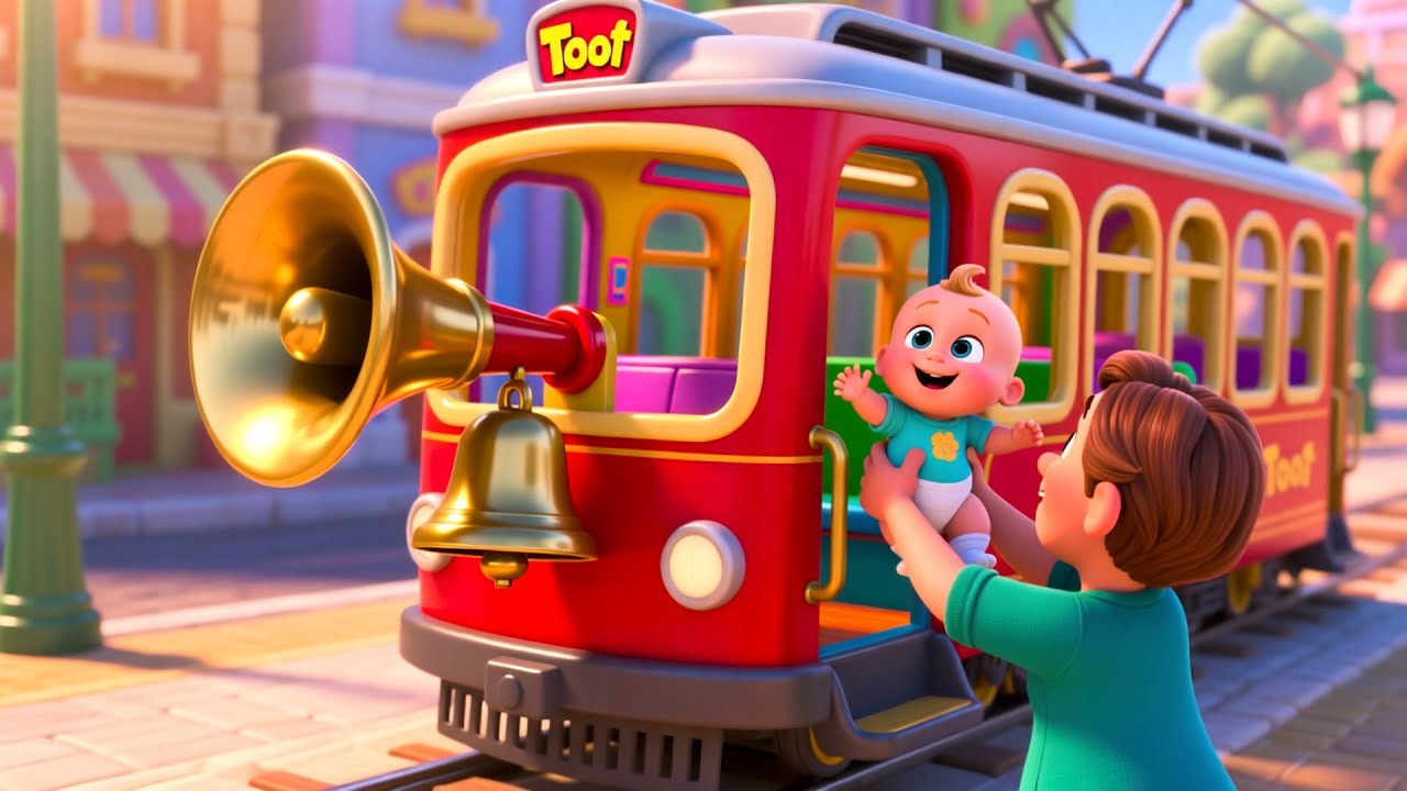 Toot Toot Tiny Tram 🚋🎶 | Fun Train Song for Kids | Preschool Learning Video