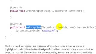How to use event listeners in Selenium