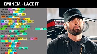 Eminem - Lace It [Rhyme Scheme] Highlighted