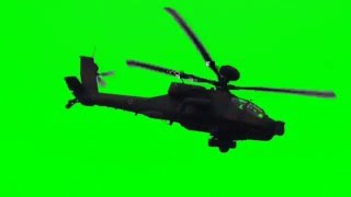 GREENSCREEN-REAL APACHE   HELICOPTER with audio  1080p