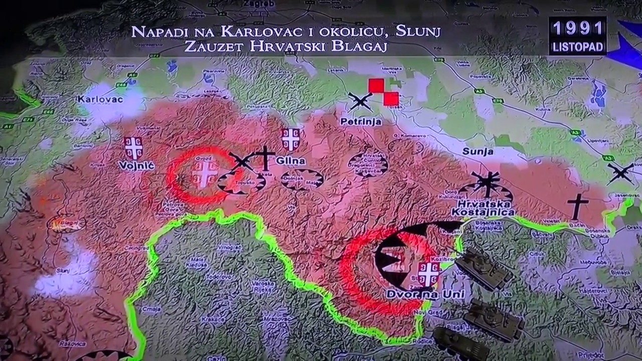 Domovinski rat  -  Animirana karta