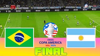 BRAZIL vs ARGENTINA - Final Copa America 2024 | Full Match All Goals | Football Match