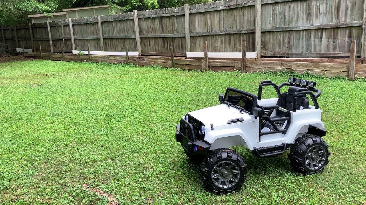 Testing out Jameson's new Jeep -- Costzon Ride On Truck