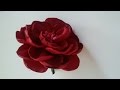 Мастер класс: пышная роза из лент/How to make a rose out of satin ribbons/handmade fabric flowers