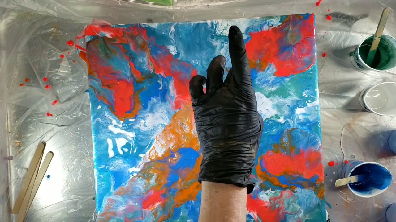 Paint Pour using mica powders ~ pigments - YouTube