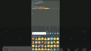 write a program to print emoji 😲?#short #viral #youtubeshorts