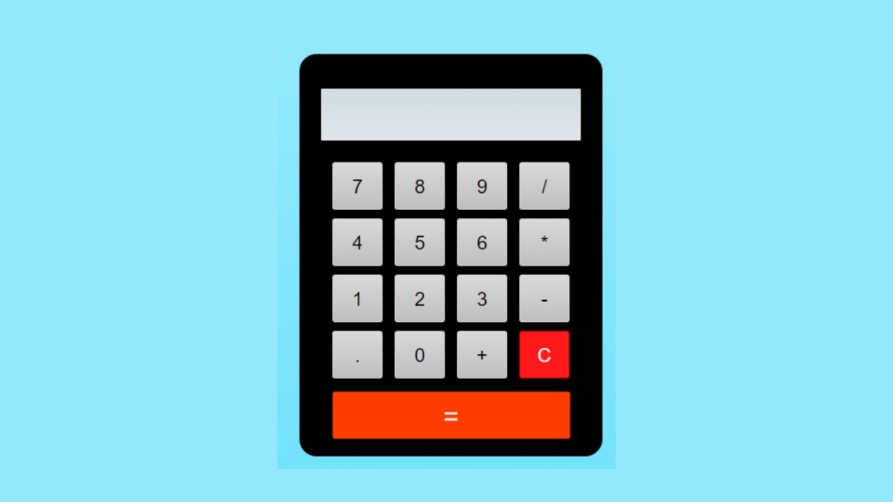 Build Calculator using HTML CSS & Javascript