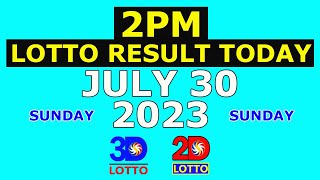 2pm Lotto Result Today July 30 2023 (Sunday)