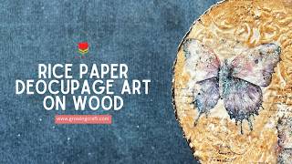 How to decoupage on wood with texture #homemade #diytexture how to make texture at home