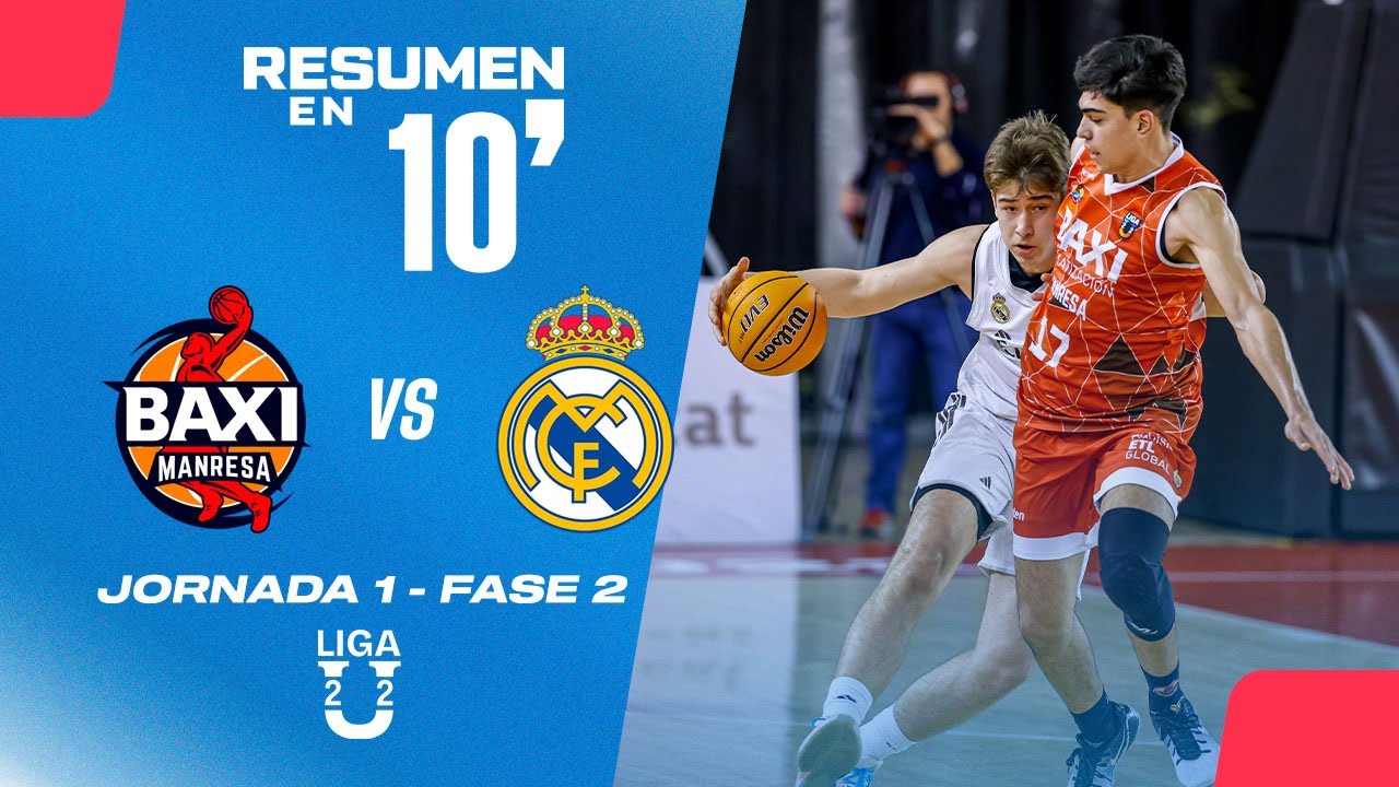 🏀 Resumen en 10': Real Madrid vs BAXI Manresa - Liga U-22 Jornada 1 - Fase 2