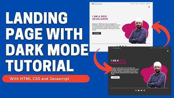 Landing Page with Dark Mode Tutorial | HTML CSS and Javascript