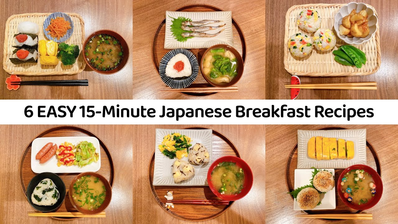 ⁣6 Easy 15-Minute Japanese Breakfast Recipes | 1-Minute Miso Soup Recipe | Easy Rice Ball Recipes