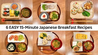 6 Easy 15Minute Japanese Breakfast Recipes | 1Minute Miso Soup Recipe | Easy Rice Ball Recipes