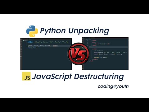 Python Packing & Unpacking Vs JavaScript Destructuring