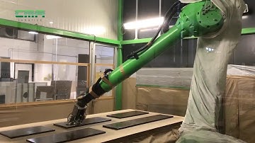CMA Robotics Spa Top Features automatic spray painting system for panels
