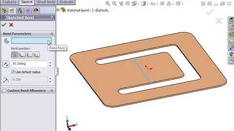 SolidWorks Sheet Metal Study, 01 Sheet Metal Design   14 Sketched Bend