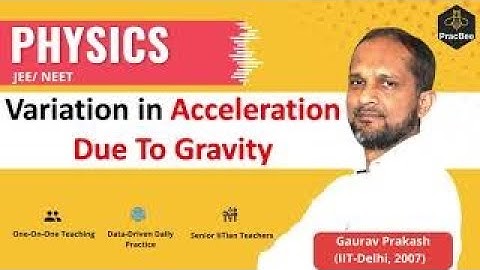 Study about Variation in acceleration due to gravity by Gaurav Prakash(IIT Delhi),JEE & NEET Physics