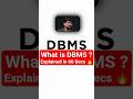DBMS Explained in 60 Seconds | Quick Guide