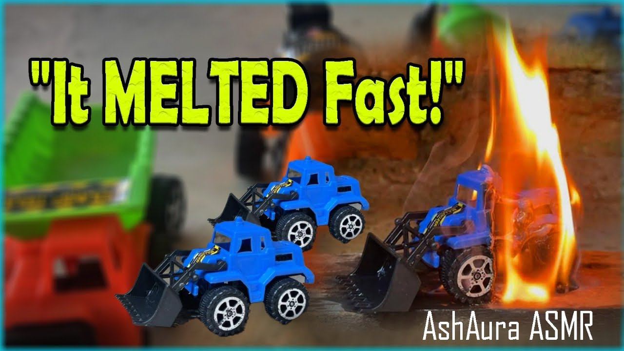 Burning Toy Construction Truck FAST! 🔥🔥 | Satisfying ASMR Fire