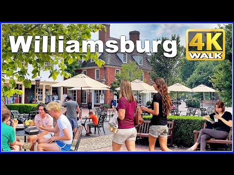 【4K】WALK Williamsburg VIRGINIA Va USA 4k video Travel vlog