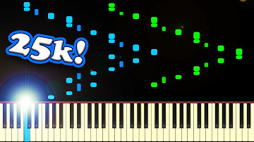 25,000 SUBSCRIBERS 25,000 NOTES (Playable Version) - Piano Tutorial