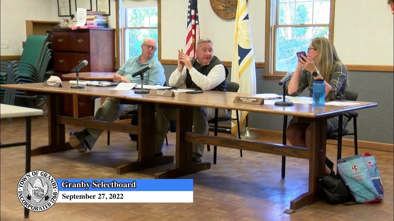 GRANBY MA Selectboard 92722 YouTube