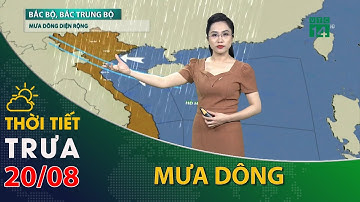 Thời tiết trưa, chiều 20/08/2022:Bắc Bộ có mưa dông diện rộng | VTC14