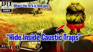 *NEW* Apex Legends Trick How to hide Inside Caustic/ Nox Traps