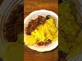 Nasi Kuning with dry sweet chicken. Do you know the name of this chicken dish? #javaneseculture