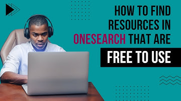 How to find resources in OneSearch that are free to use.