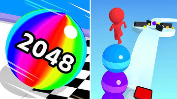 Ball Run 2048 Vs Stack rider 🟥🔮New Big All Max Update Levels Walkthrough Android iOS Gameplay