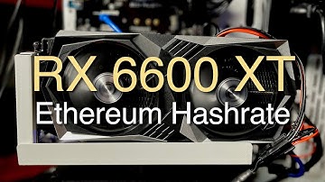 RX 6600 XT 32 MH/s Ethereum Hashrate