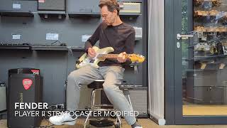 FENDER Player II Stratocaster Modified and TONEX Pedal and HEADRUSH FRFR 112