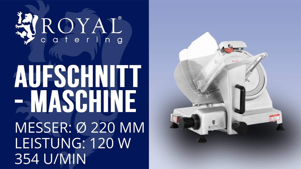 Royal Catering Allesschneider RCAM 300PRO – 300 Mm Messer, 0–15 Mm Schnittdicke, 280 W – Edelstahl Profi