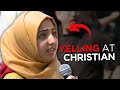 Muslim calls Christian "stupid"