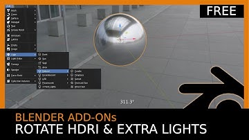 Blender 2.8 Add-on Overview(s): Rotate HDRI & Add Extra Lights (Free)