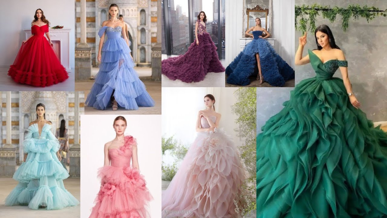 Latest Net Gown Designs For Girls |Party Wear Net Gown Designs |Wedding ...