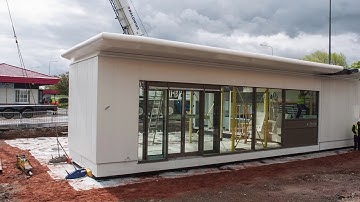 Construction and installation of a modular building for a Shell Garage