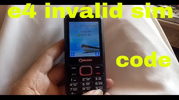Qmobile e4 china invalid sim new e4