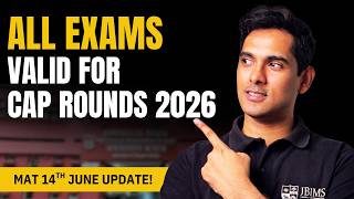 All India Exams Accepted in CAP Rounds 2026 🔥 | MAT June 14 Update!