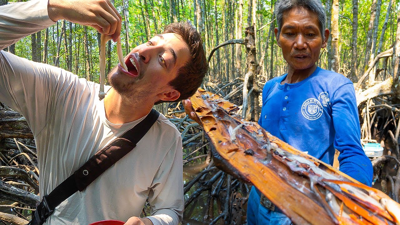 Exotic Filipino Food!! Eating GIANT TAMILOK “Wood Worms” in Palawan, Philippines! | Luke Martin