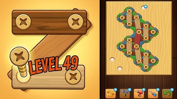 🏅 SCREW PUZZLE: Wood Nut & Bolt 🤪 Level 49 🧩 Gameplay Walkthrough