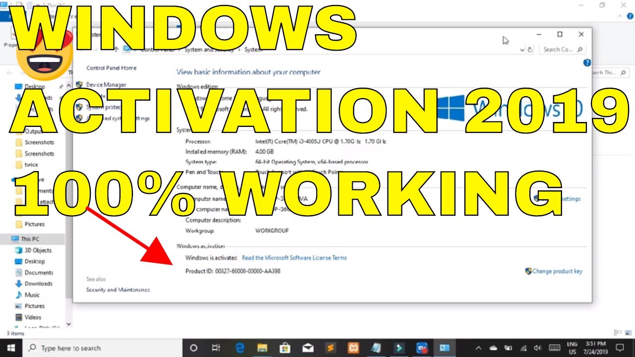 How To Activate Windows 10 Permanently 2019 Youtube