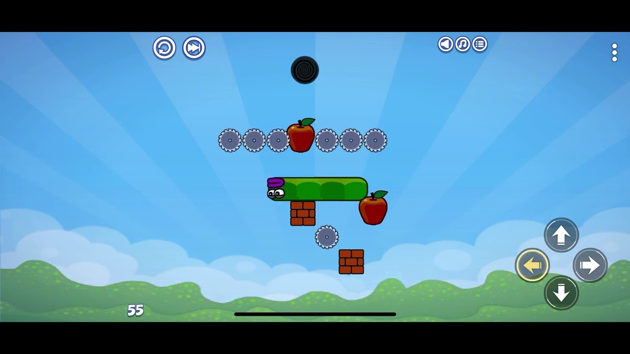 Apple Worm: Logic Puzzle. Level 55. Walkthrough. - YouTube