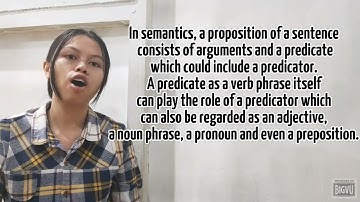Predicate in semantic