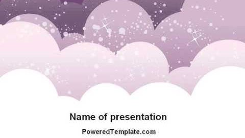 Lilac Clouds PowerPoint Template by PoweredTemplate.com