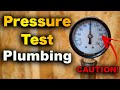 How To Pressure Test Plumbing And Hydrostatic Test Plumbing! (for plumbing inspection)