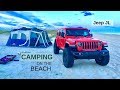 JEEP JL camping on the beach in the outer banks of North Carolina