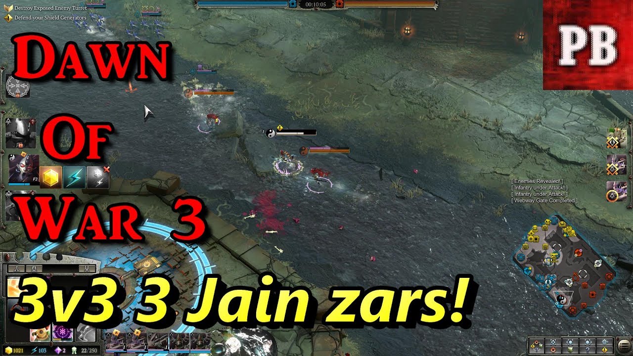 Jain Zar vs 2 Jain Zars! - 3v3 - Dawn of War 3 HD